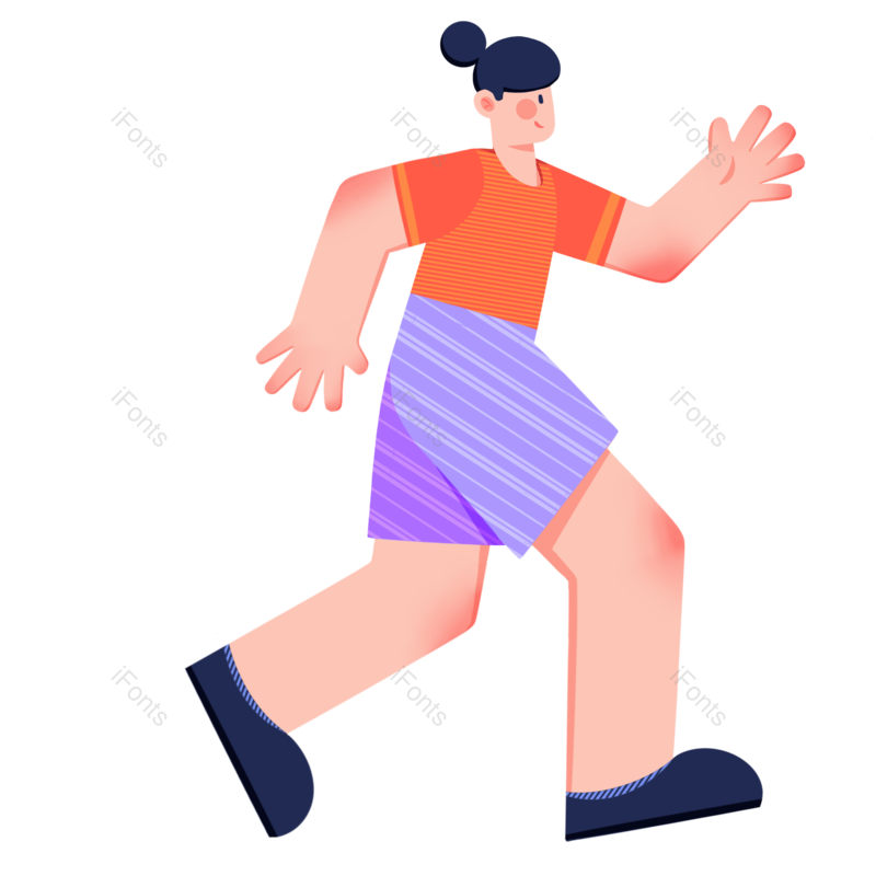 人物图片,卡通人物元素,运动PNG,运动会免抠素材